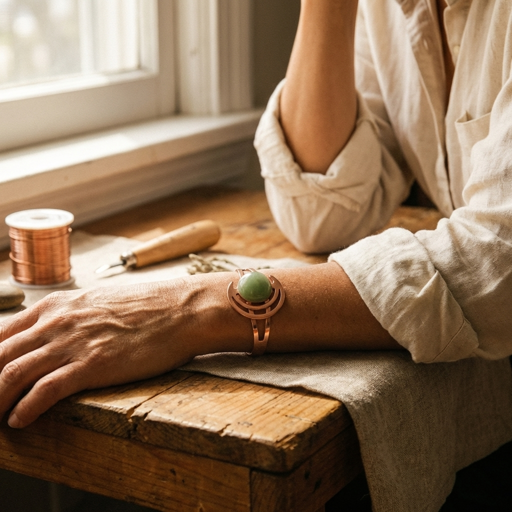 Pulsera de Cobre Verde de Carmen