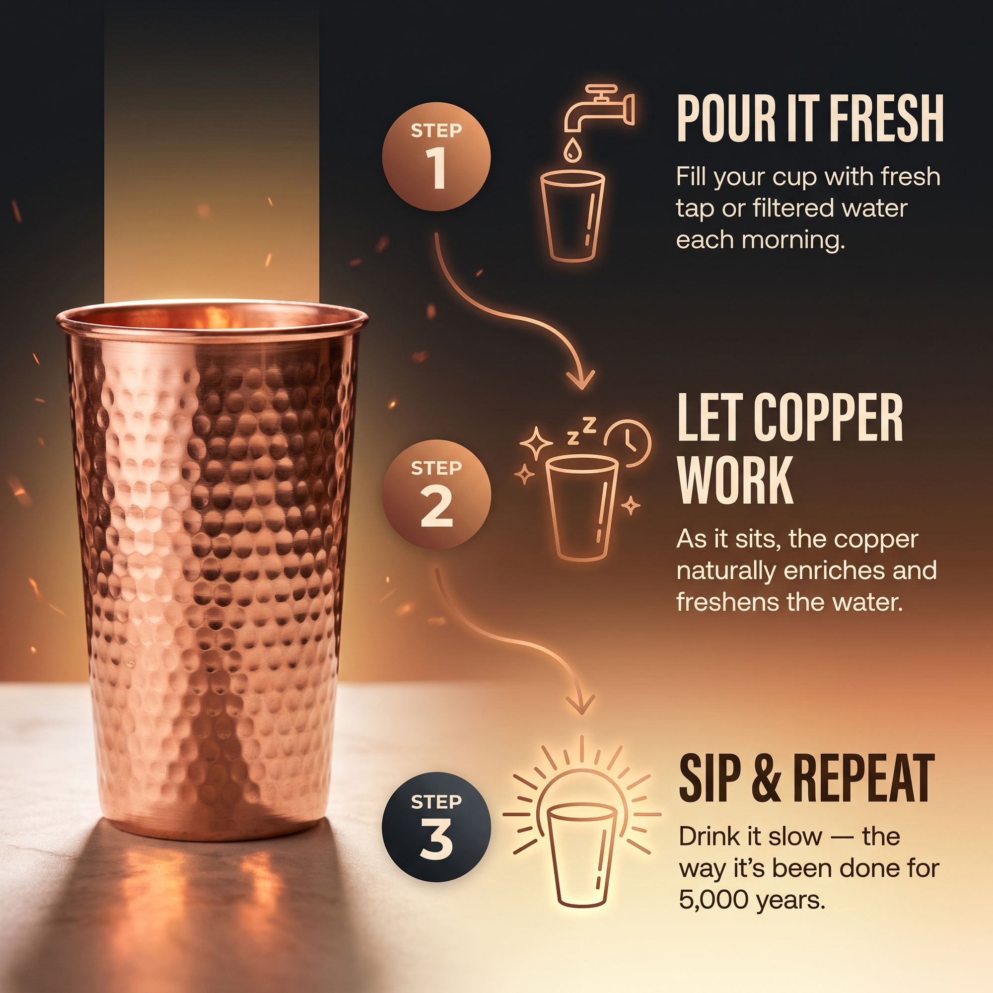 Taza de Cobre Puro de Carmen