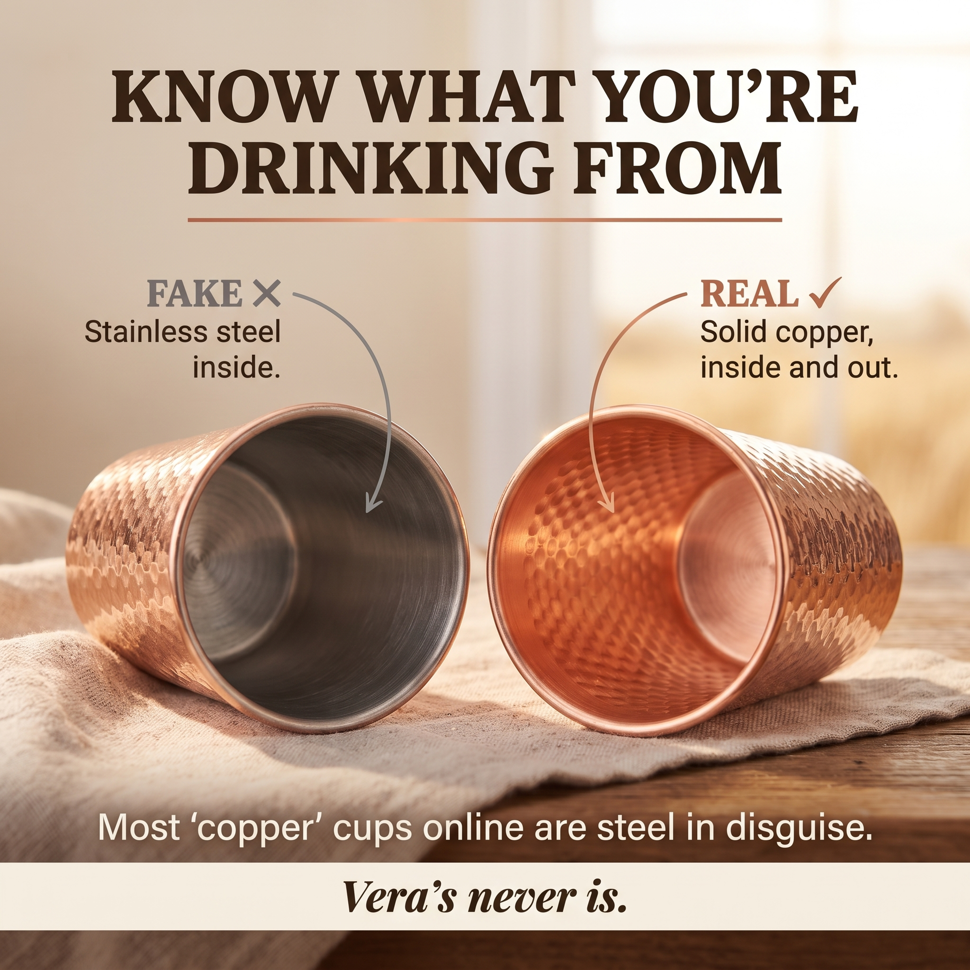 Taza de Cobre Puro de Carmen